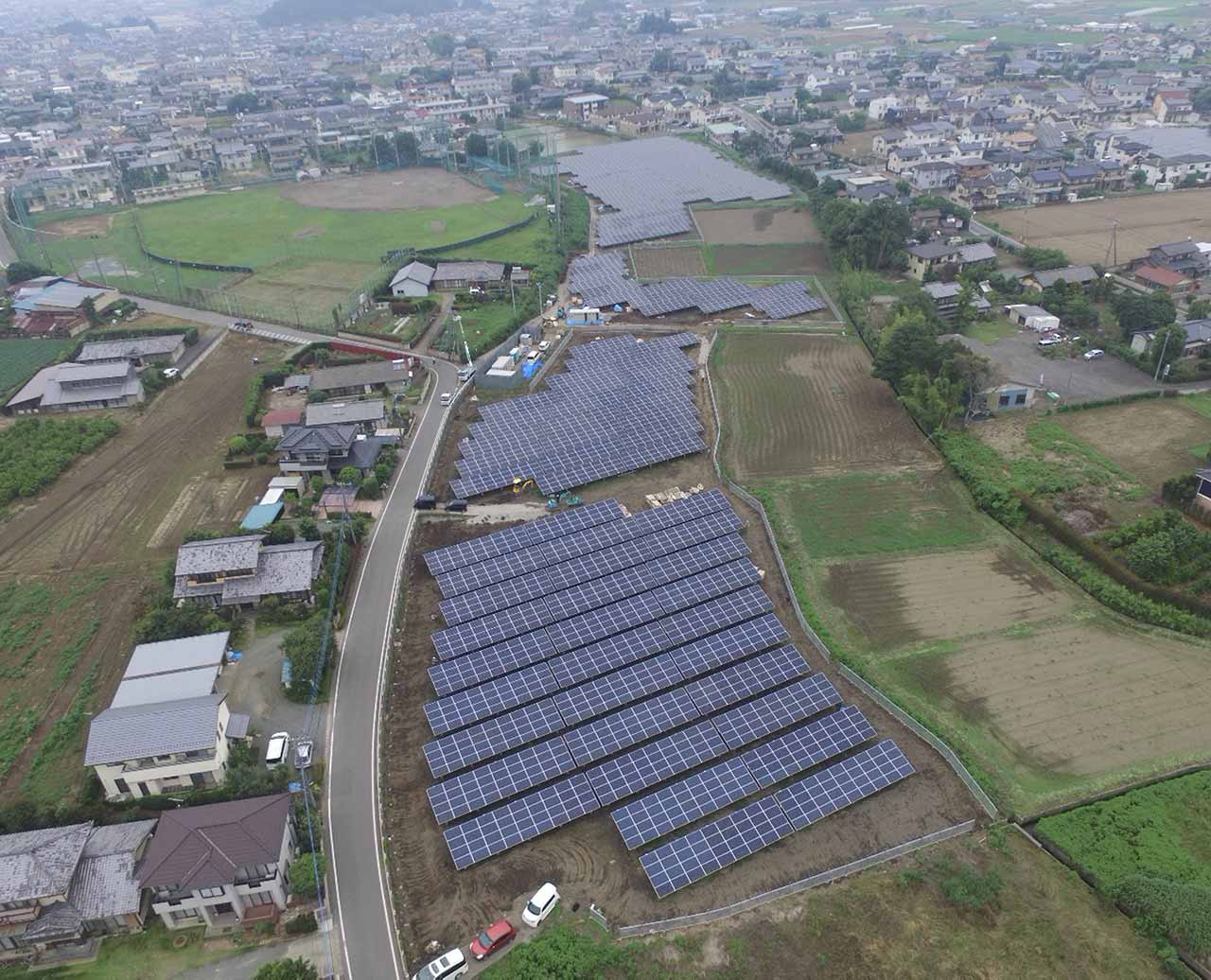 高圧太陽光発電所（群馬県伊勢崎市）へのバルク投資案件（グリーンフィールド）の写真